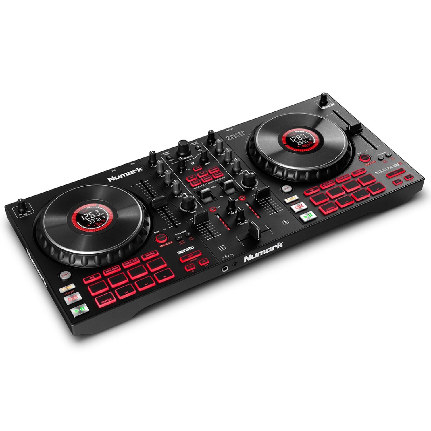 Numark Platinum DJコントローラー Numark Mixtrack Platinum DJ Controller With Jog Wheel Display