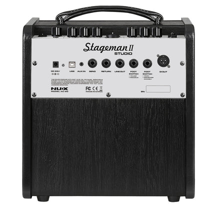 Nux Acoustic Guitar Amplifiers Black Nux AC-60 Stageman II Acoustic Guitar Amplifier