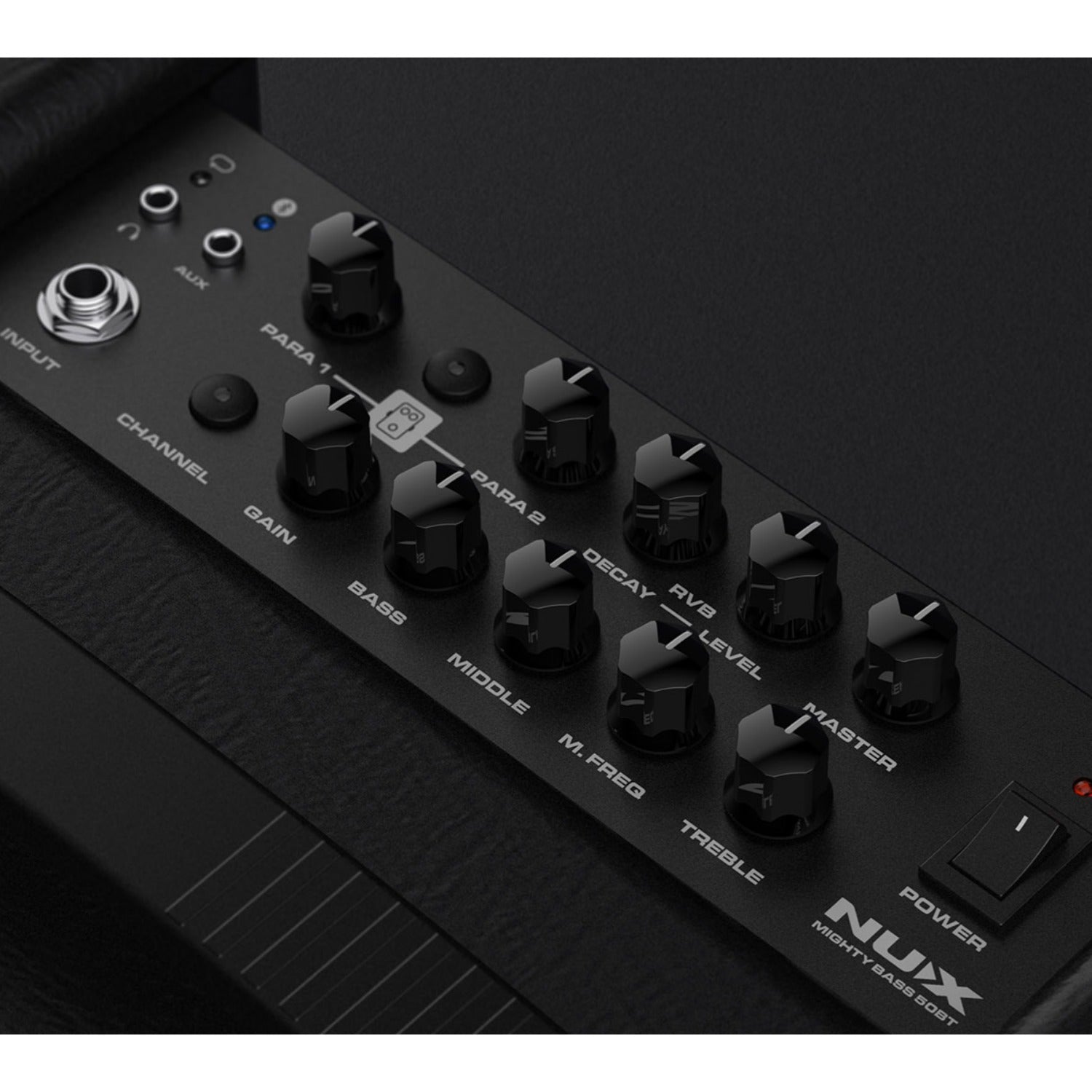 Nux Bass Combo Amplifiers Black Nux NBA-50 Mighty Bass 50BT Combo Bass Amplifier 
