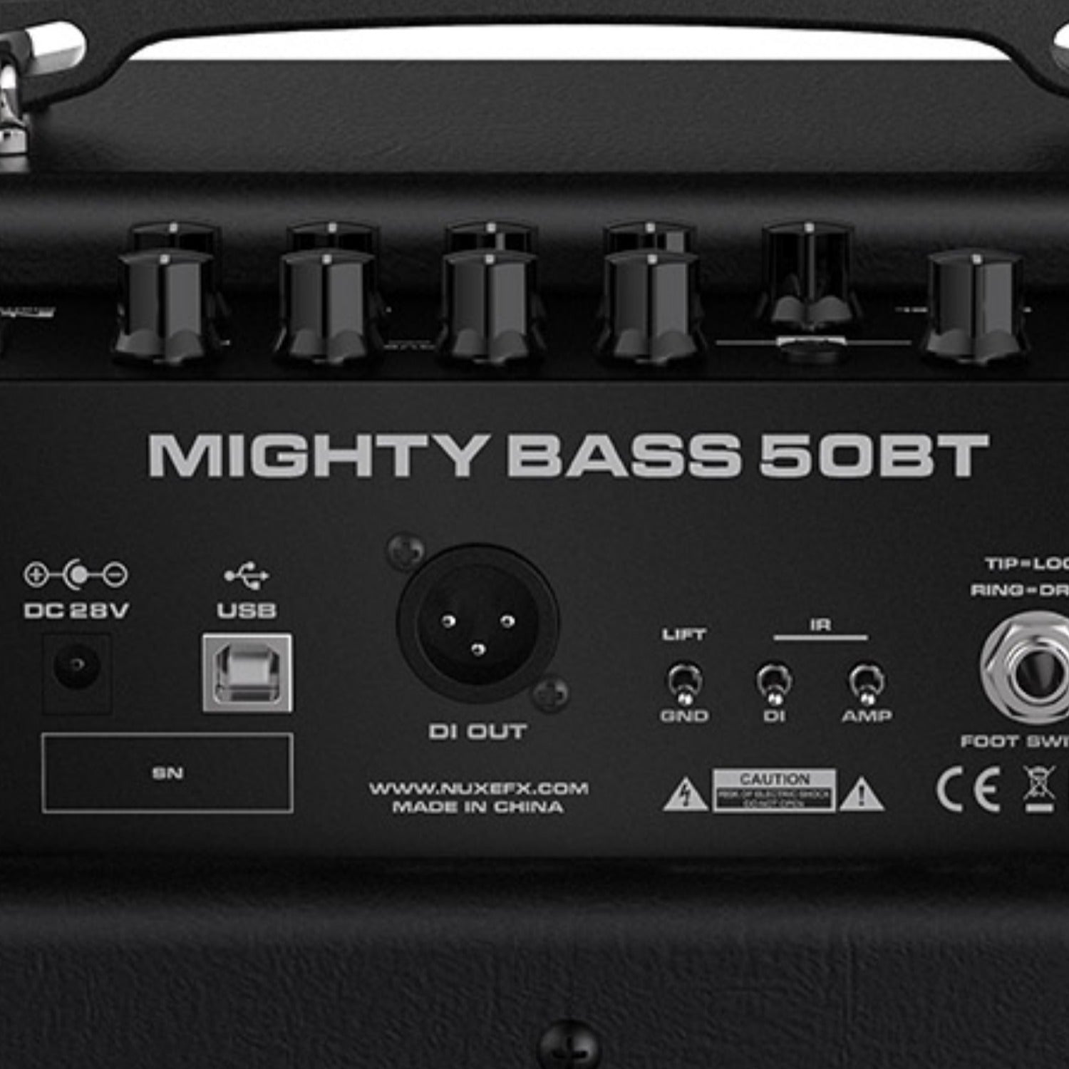 Nux Bass Combo Amplifiers Black Nux NBA-50 Mighty Bass 50BT Combo Bass Amplifier 