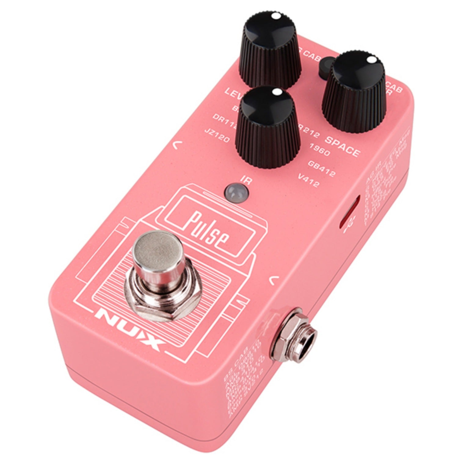 Nux Cab Sim / IR Loader Pink Nux NSS-4 Pulse Mini IR-Loader Effect Pedal