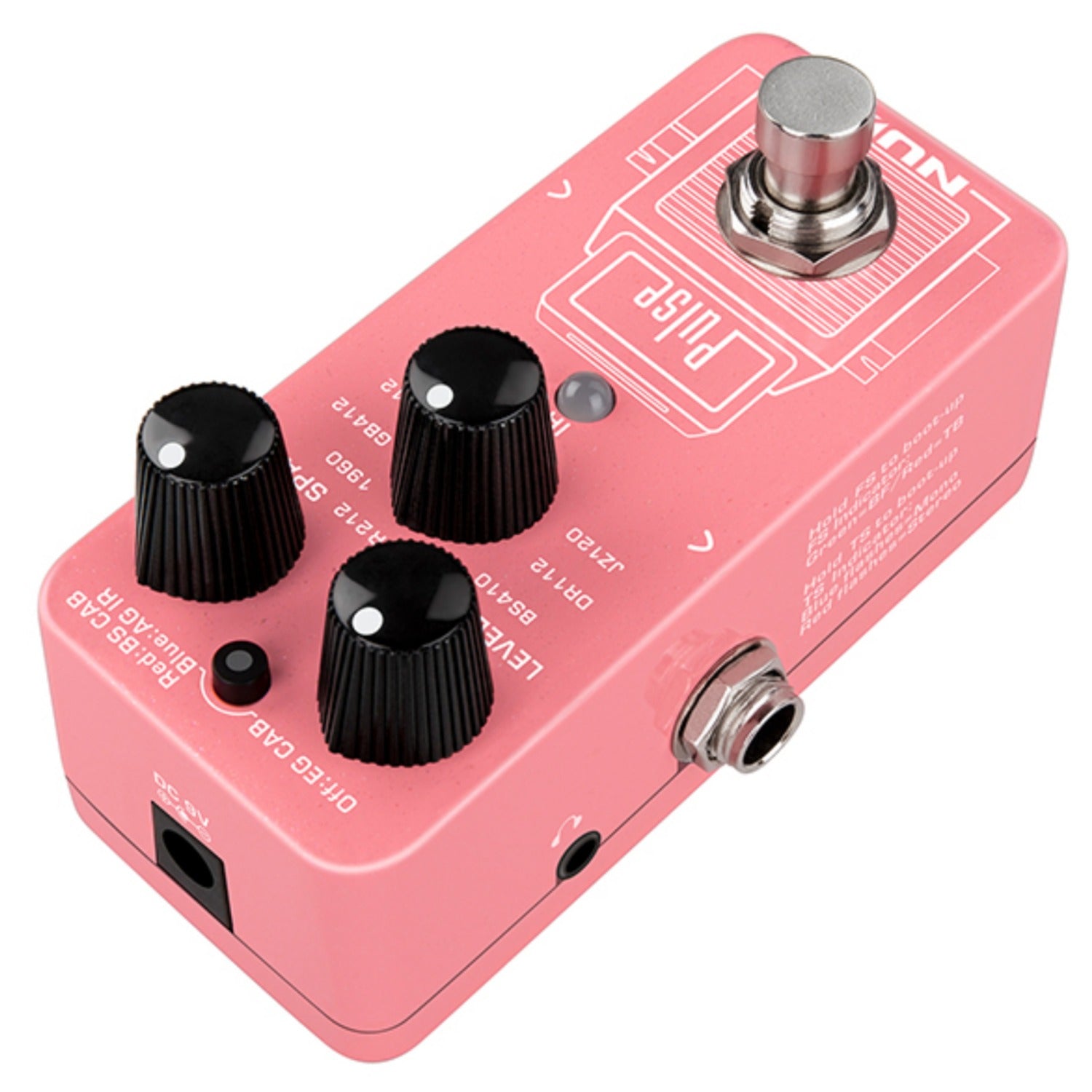 Nux Cab Sim / IR Loader Pink Nux NSS-4 Pulse Mini IR-Loader Effect Pedal