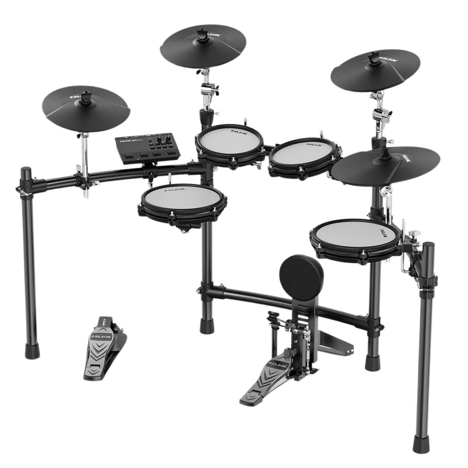 Nux Electronic Drum Kits Black Nux DM-310 All Mesh Head Digital Electronic Drum Kit 