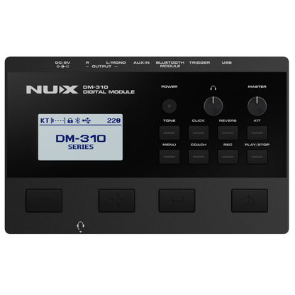 Nux Electronic Drum Kits Black Nux DM-310 All Mesh Head Digital Electronic Drum Kit 