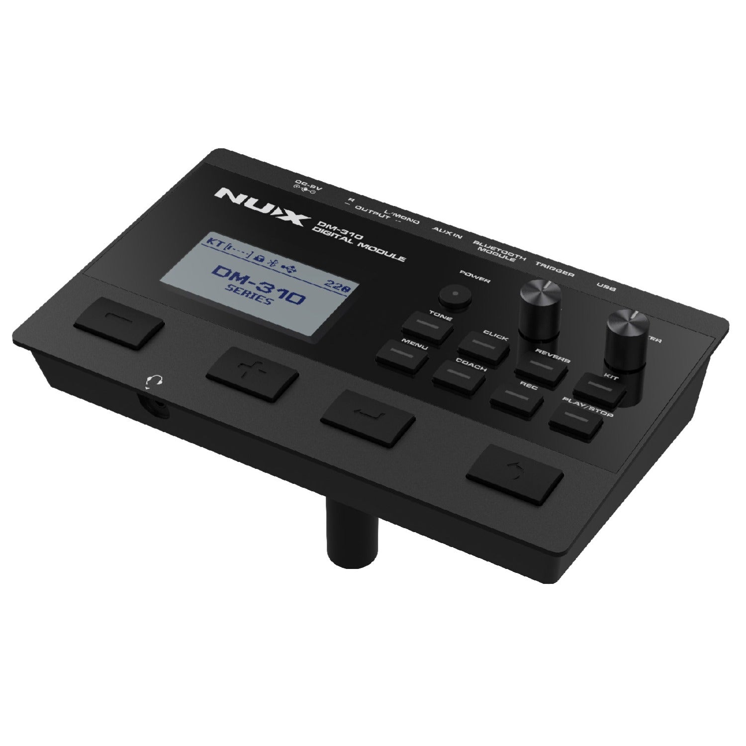 Nux Electronic Drum Kits Black Nux DM-310 All Mesh Head Digital Electronic Drum Kit 