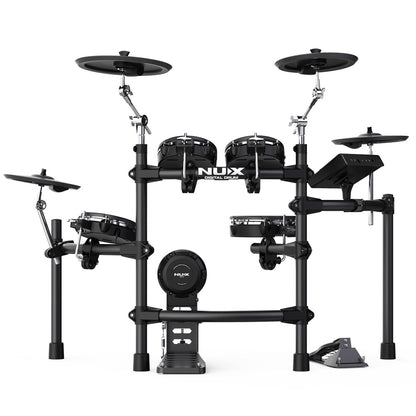 Nux Electronic Drum Kits Black Nux DM-7X Professional Electric Drum Set with All Mesh Heads