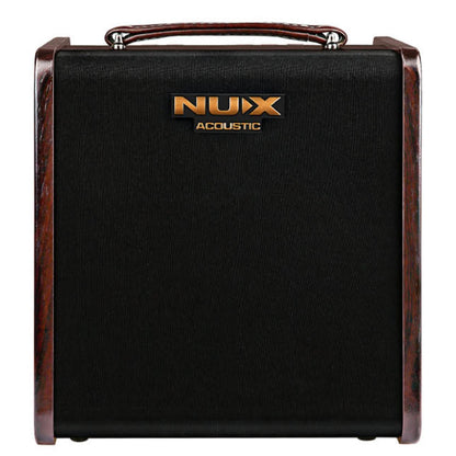 Nux Guitar Combo Amplifiers Black Nux AC-80 Stageman II Battery Powered Acoustic Combo Guitar Amplifiers
