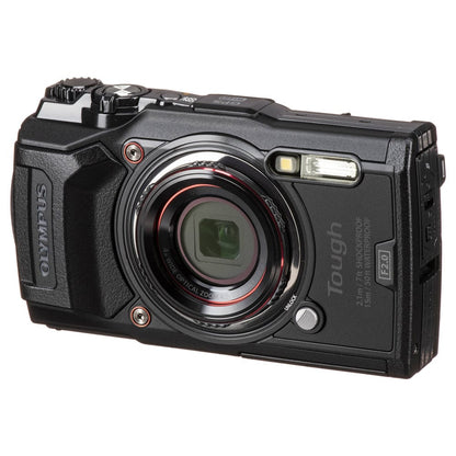 olympus digital cameras black olympus tough tg 6 ultra hd 4k waterproof digital camera with 16gb sd card 