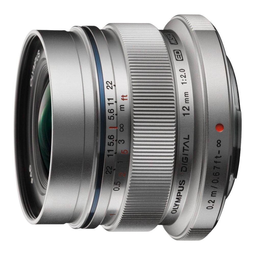 olympus dslr camera lenses silver olympus ew m1220 g zuiko digital 12mm mounted lens    