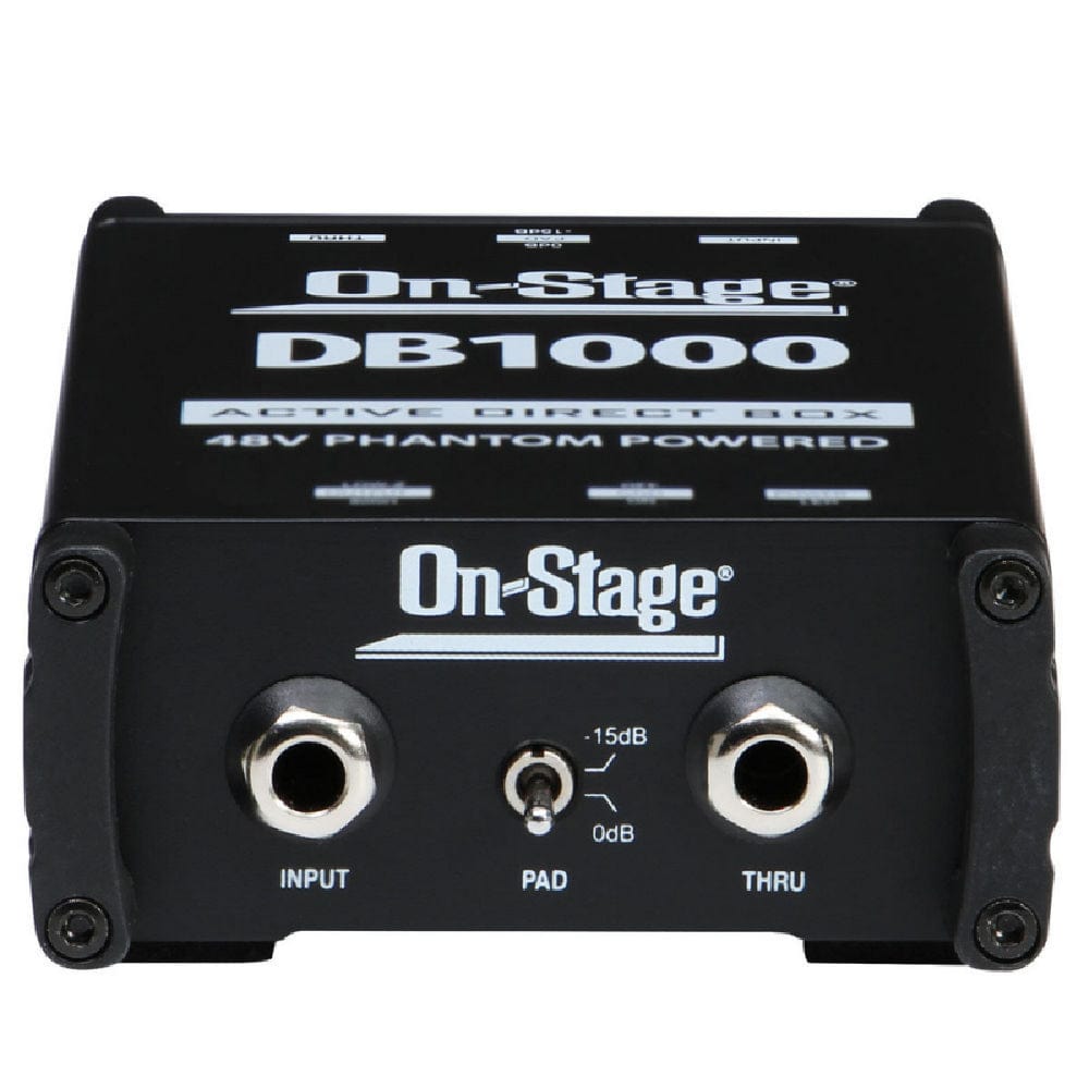 On-Stage D I Boxes Black On-Stage DB1000 Active DI Box