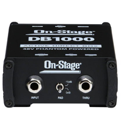 On-Stage D I Boxes Black On-Stage DB1000 Active DI Box