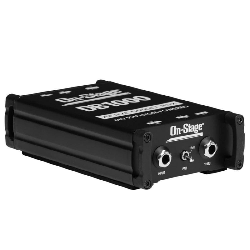 On-Stage D I Boxes Black On-Stage DB1000 Active DI Box