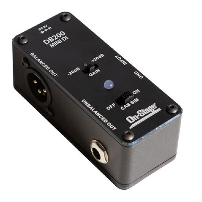 on-stage d i boxes black on-stage db200 mini di box 