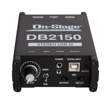 on-stage d i boxes black on-stage db2150 passive usb di box   