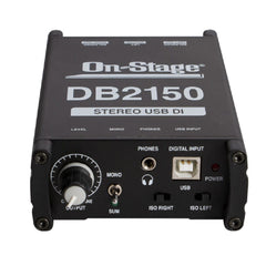 On-Stage D I Boxes Black On-Stage DB2150 Passive USB DI Box