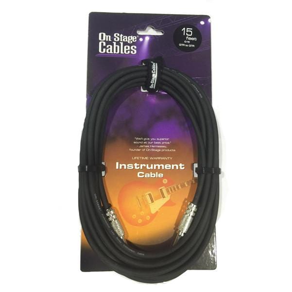 On-Stage Guitar Cables Onstage Hot Wires Guitar Instrument Cables - 15ft