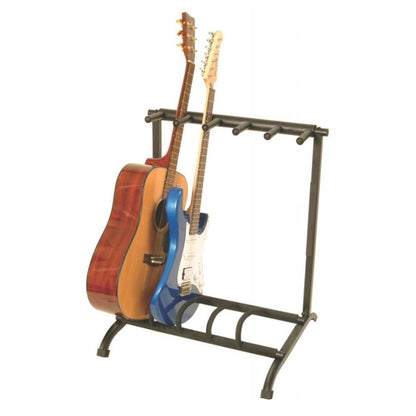 on-stage guitar stands on-stage gs7561 five space foldable multi-guitar rack