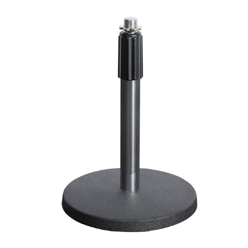 on-stage microphone stands black and chrome on-stage ds7200c adjustable desktop microphone stand   