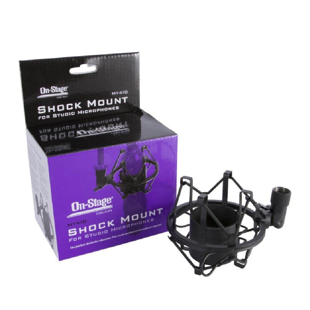 onstage shock mounts black on-stage my410 shock mount stands  for studio microphone   