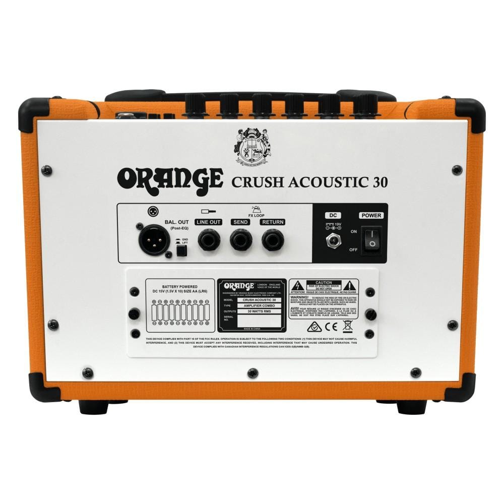 orange acoustic guitar amplifiers orange crush acoustic 30 30w twin channel acoustic combo guitar amp 