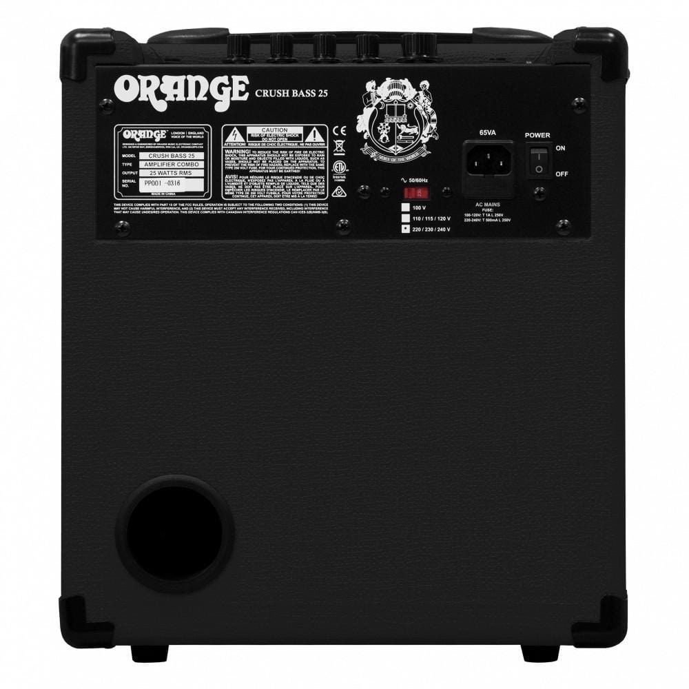 Orange Bass Combo Amplifiers Orange Crush Bass 25 Bass Guitar Amplifier
