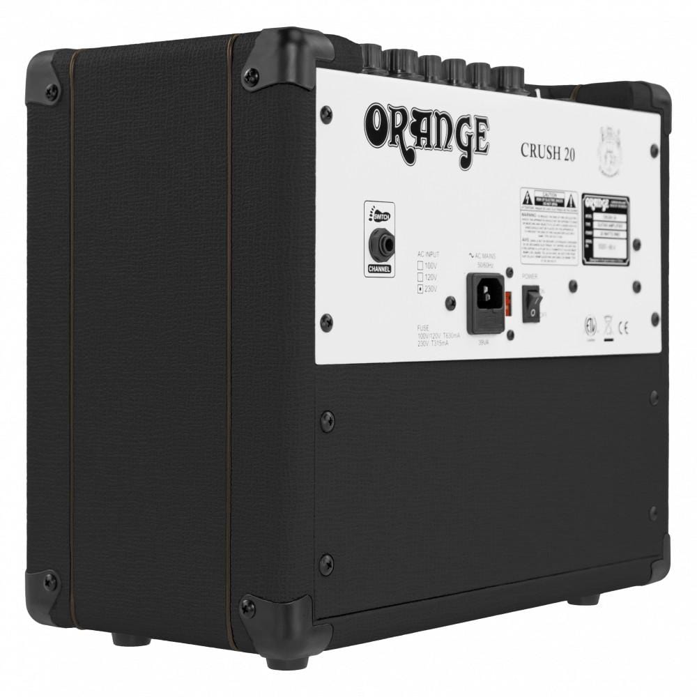 orange guitar combo amplifiers orange crush 20 20w twin channel solid state combo guitar amplifire    #color_black