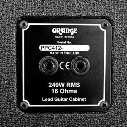 orange speaker cabinets orange ppc412 240w power projection guitar speaker cabinet - slope black