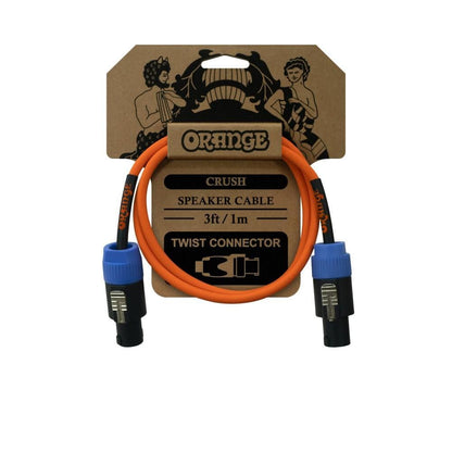 orange speaker cables 3ft twist connector to twist connector orange ca crush 3ft speaker cable   