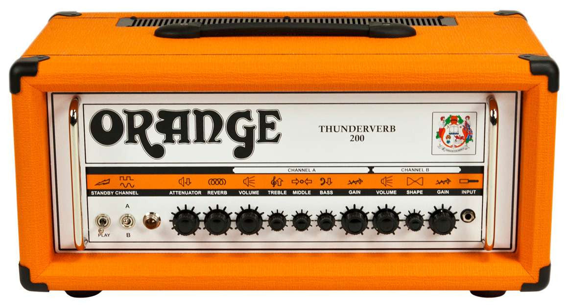 orange tube amplifiers orange tv200h thunderverb 200w twin channel head