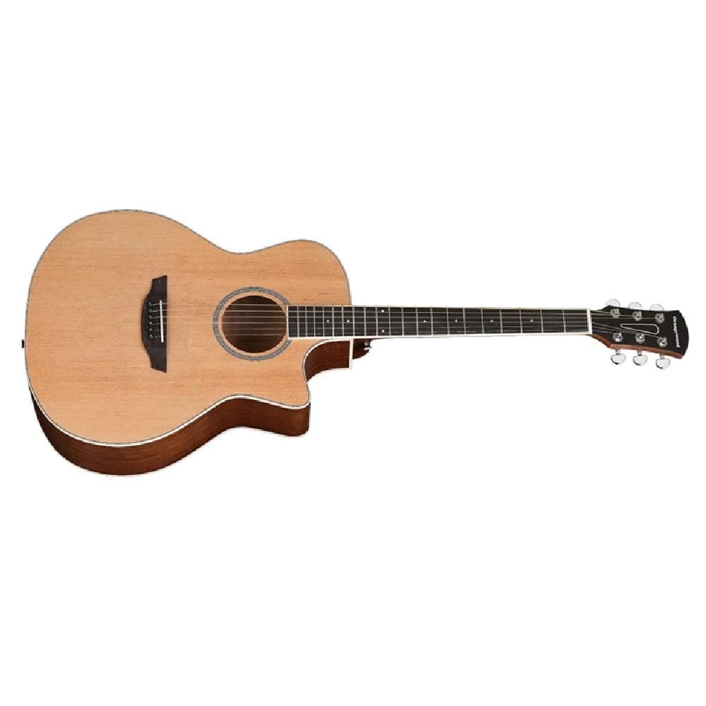 orangewood acoustic guitars orangewood rey grand auditorium cutaway layered spruce top acoustic guitar