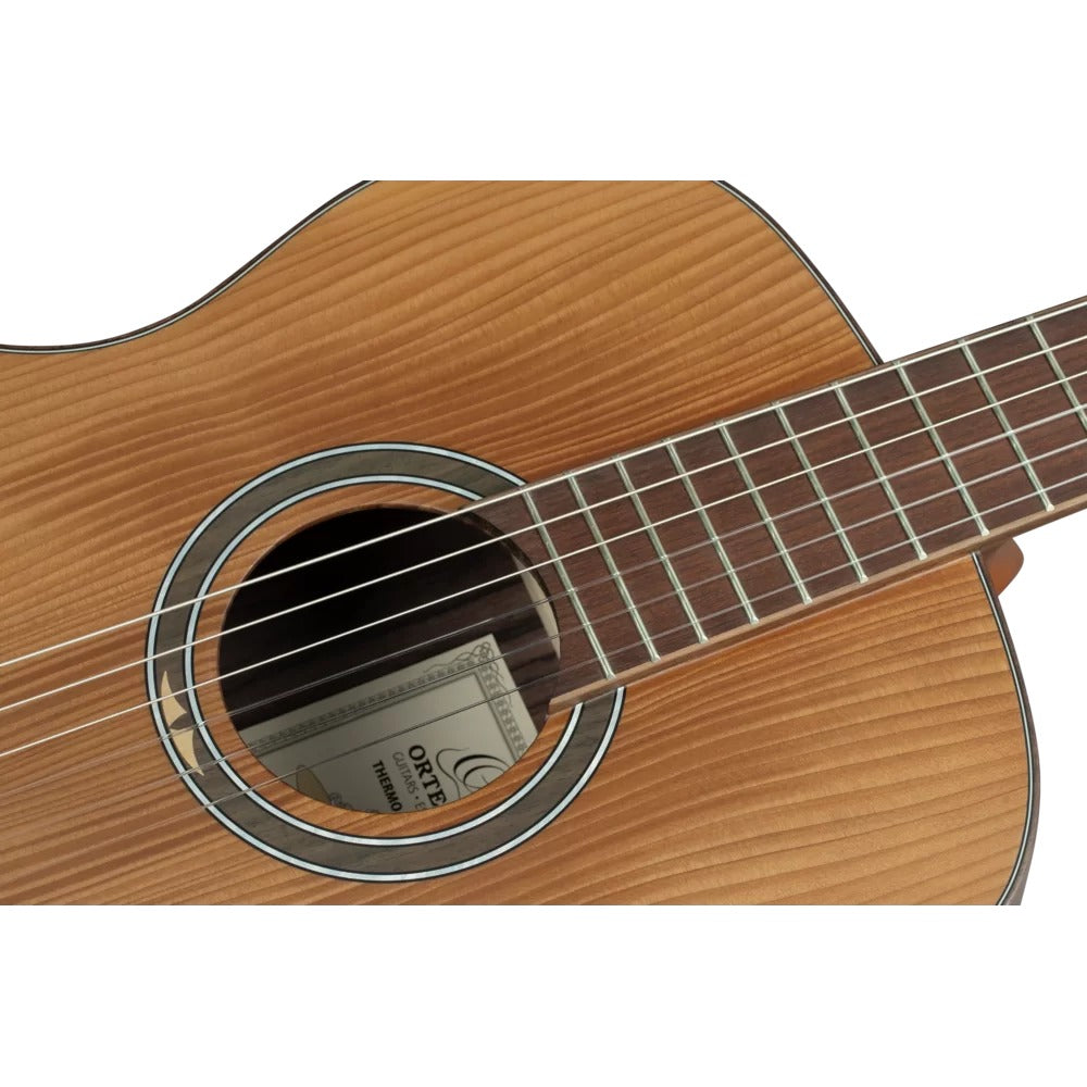 Ortega Acoustic Guitars Dark Brown Ortega R23RO Thermo Series Acoustic Guitar with Bag 