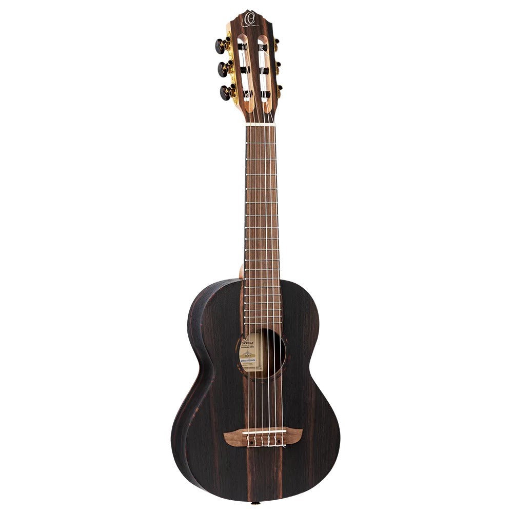 Ortega Acoustic Guitars Natural Ortega RGL5EB Mini Travel Series Ebony Acoustic Guitar 