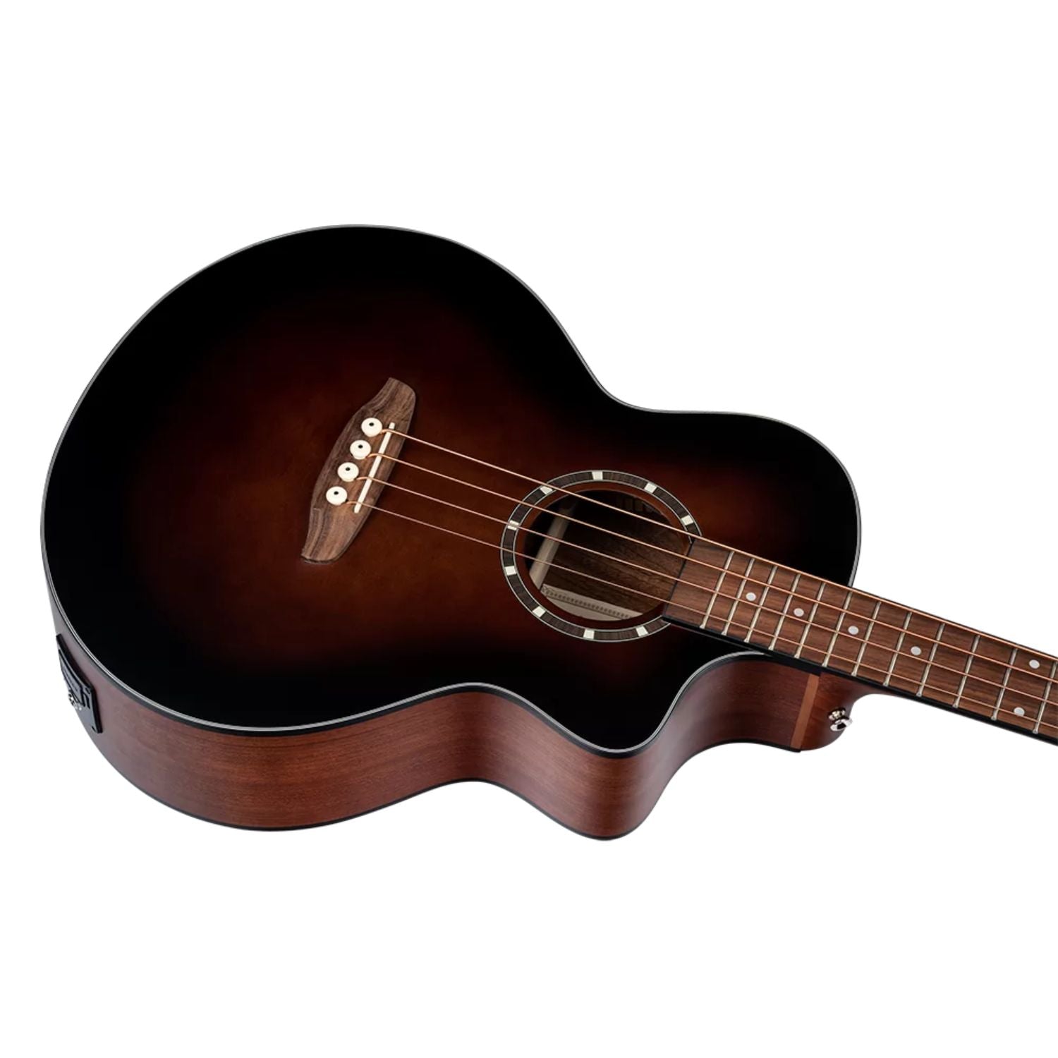 Ortega Bass Guitars Bourbone Fade Ortega D7CE-BFT-4 Acoustic Bass Deep Series 7 Classical Bass Guitar 