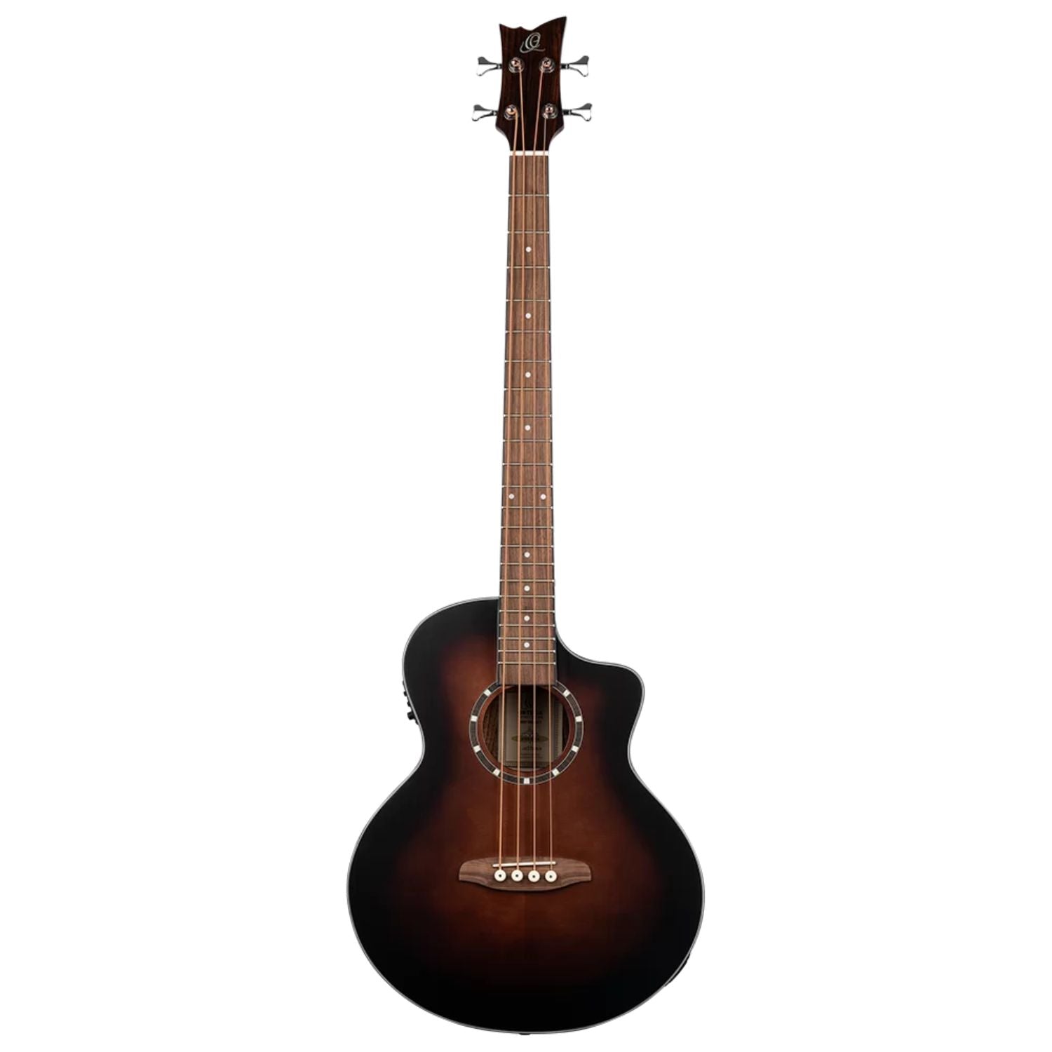 Ortega Bass Guitars Bourbone Fade Ortega D7CE-BFT-4 Acoustic Bass Deep Series 7 Classical Bass Guitar #color_bourbone-fade