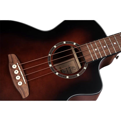 Ortega Bass Guitars Bourbone Fade Ortega D7CE-BFT-4 Acoustic Bass Deep Series 7 Classical Bass Guitar 