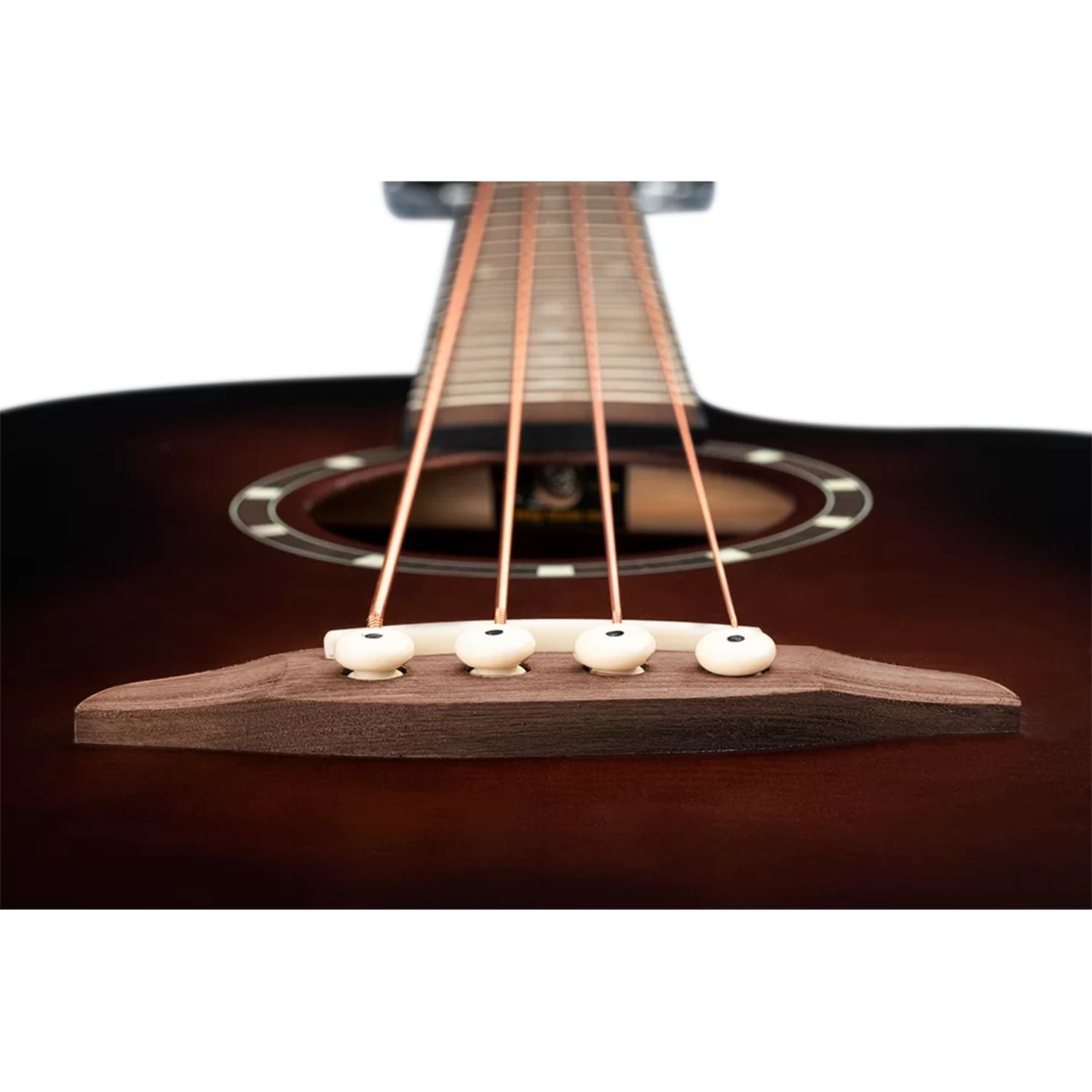 Ortega Bass Guitars Bourbone Fade Ortega D7CE-BFT-4 Acoustic Bass Deep Series 7 Classical Bass Guitar 