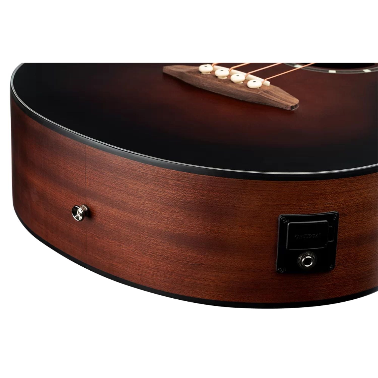 Ortega Bass Guitars Bourbone Fade Ortega D7CE-BFT-4 Acoustic Bass Deep Series 7 Classical Bass Guitar 