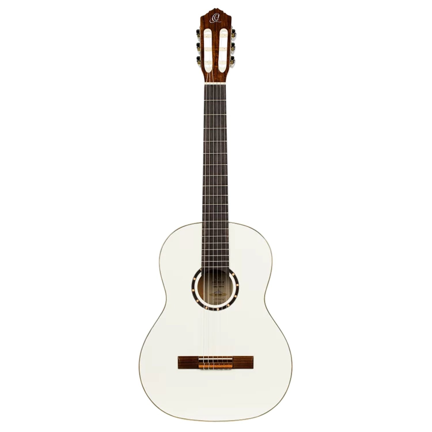 Ortega Classical Guitars White Ortega R121WH Family Series Classical Guitar with Bag #color_white