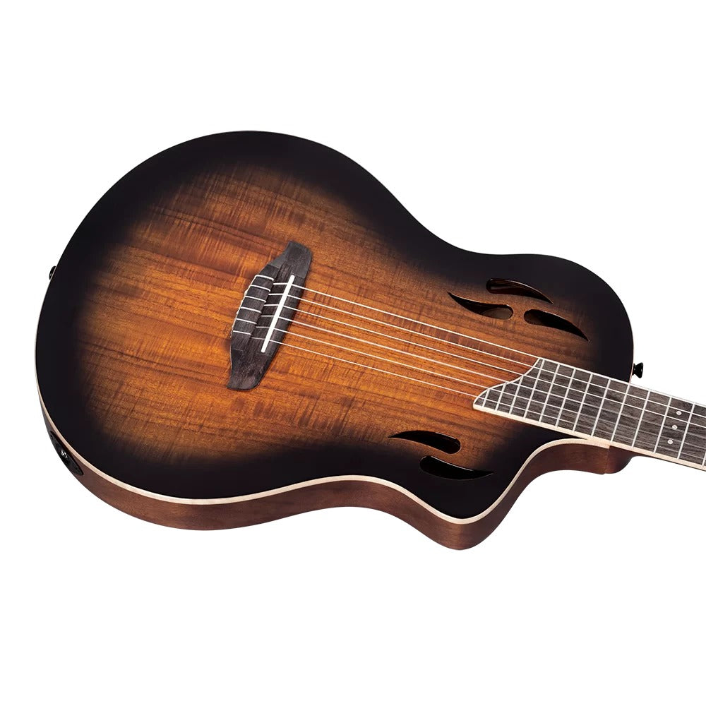 Ortega Electro Acoustic Guitars Burst Ortega RTPDLX-ACA TourPlayer Series Electro Acoustic Guitar with Bag 
