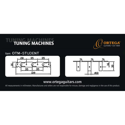 Ortega Guitar Accessories Ortega OTM-STUDENT Student Series Guitar Tuning Machine