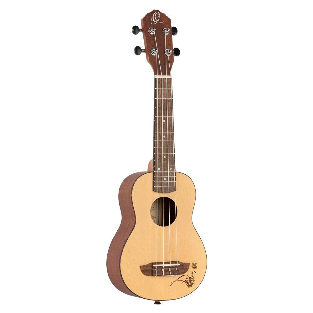 Ortega Soprano Ukuleles Natural Ortega RU5-SO Bonfire Series Sapele Soprano Ukulele 