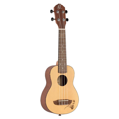 Ortega Soprano Ukuleles Natural Ortega RU5-SO Bonfire Series Sapele Soprano Ukulele 
