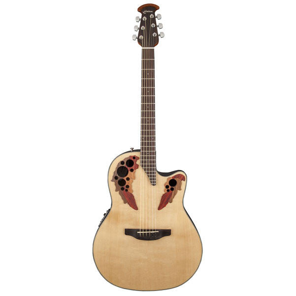 ovation electro acoustic guitars ovation ce44-4 celeb elite mid-depth electro acoustic guitar - natural