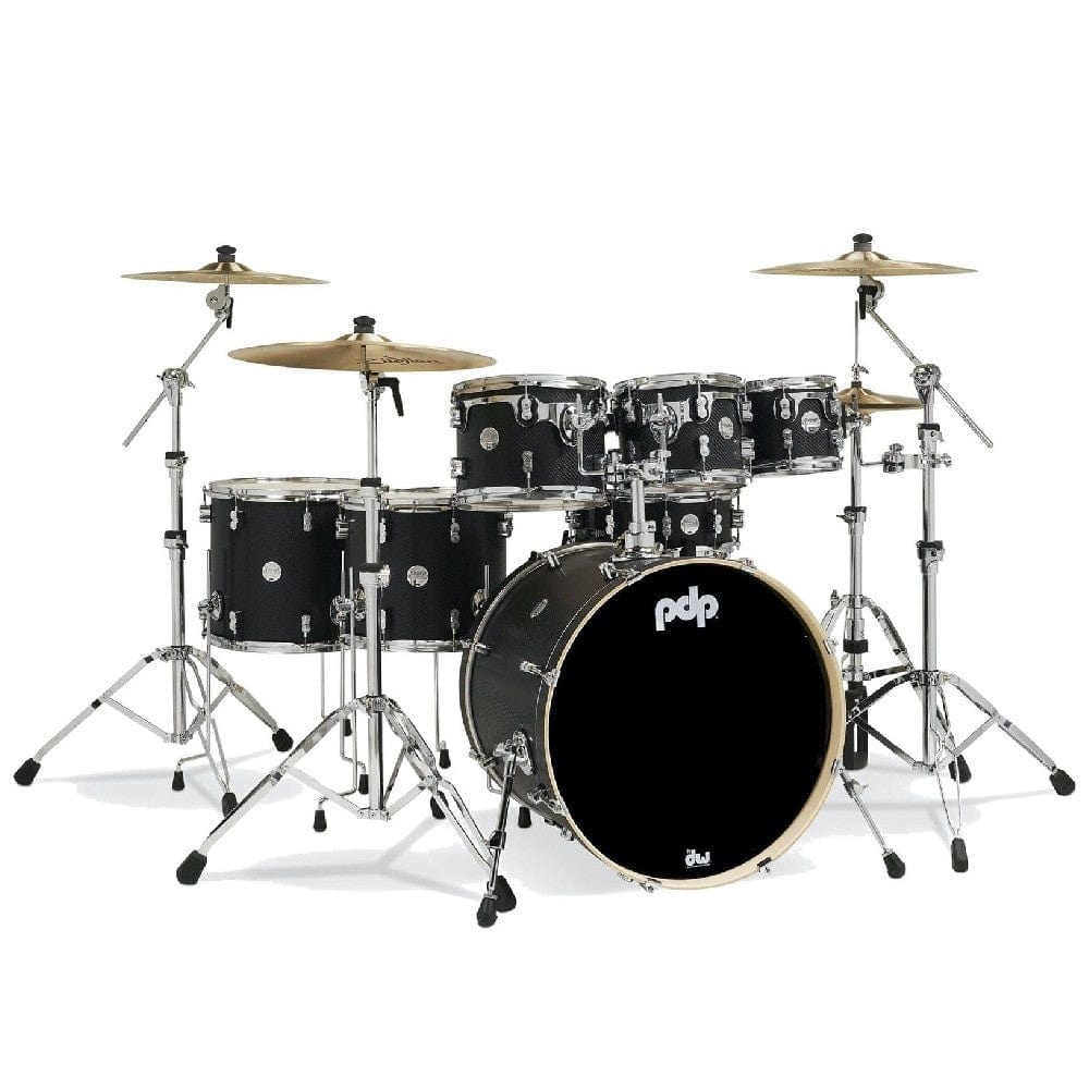 Pacific Drums And Percussion Acoustic Drum Kits Pacific Drums And Percussion PDCM2217CF 7 Pcs Carbon Fiber Acoustic Drum Kit