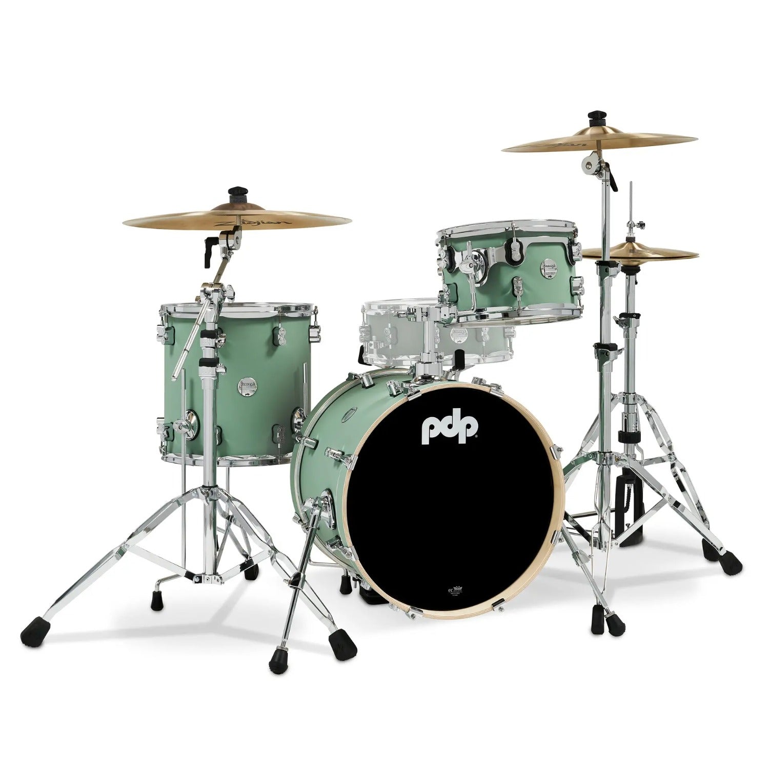 Pacific Drums And Percussion Acoustic Drum Kits Satin Seafoam Finish Ply Pacific Drums And Percussion 18" 3pc Concept Maple Shell Pack Acoustic Drum Kit