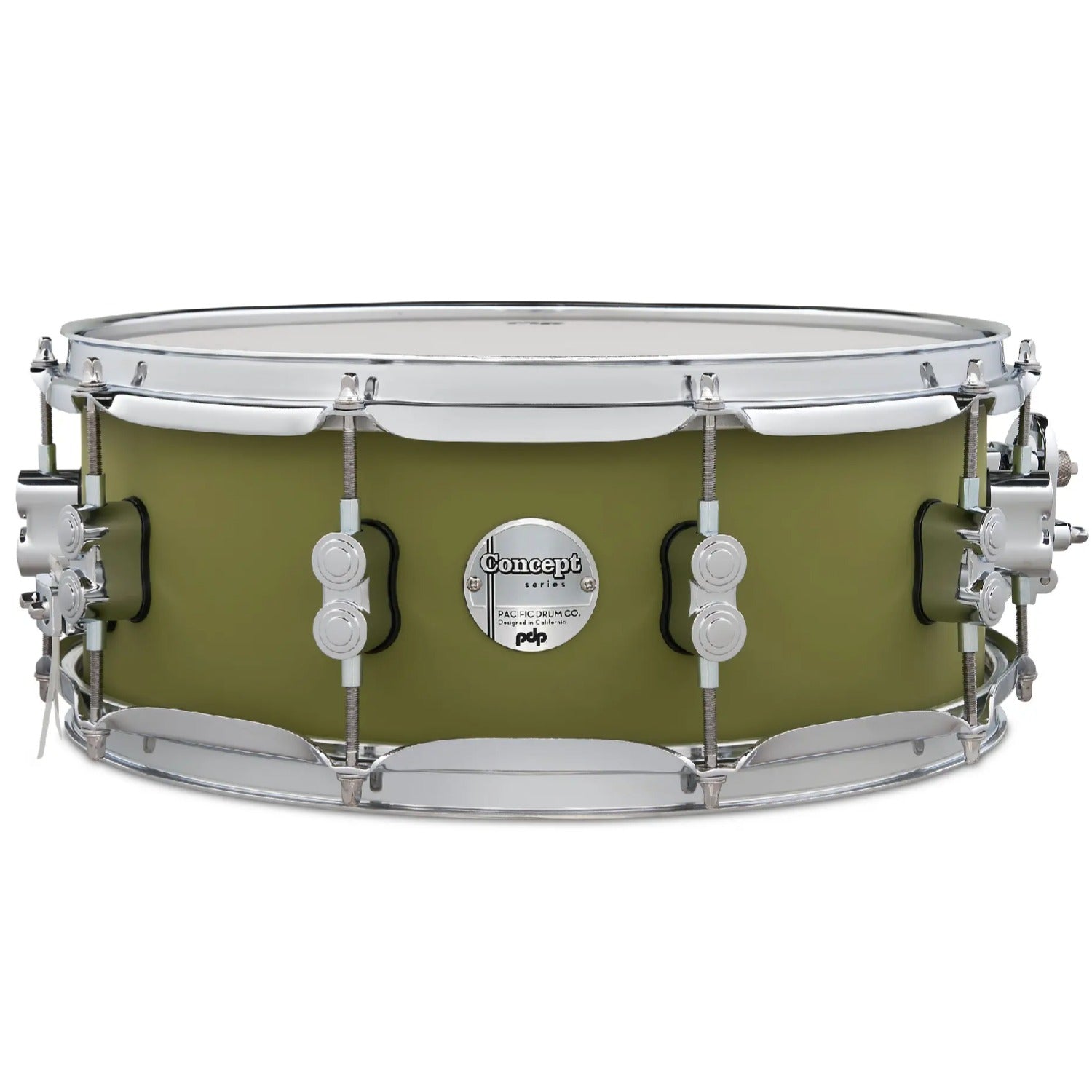 Pacific Drums And Percussion Snare Drums Satin Olive Pacific Drums And Percussion PDCM-5514 5.5x14" Concept Maple Snare Drum #color_satin-olive