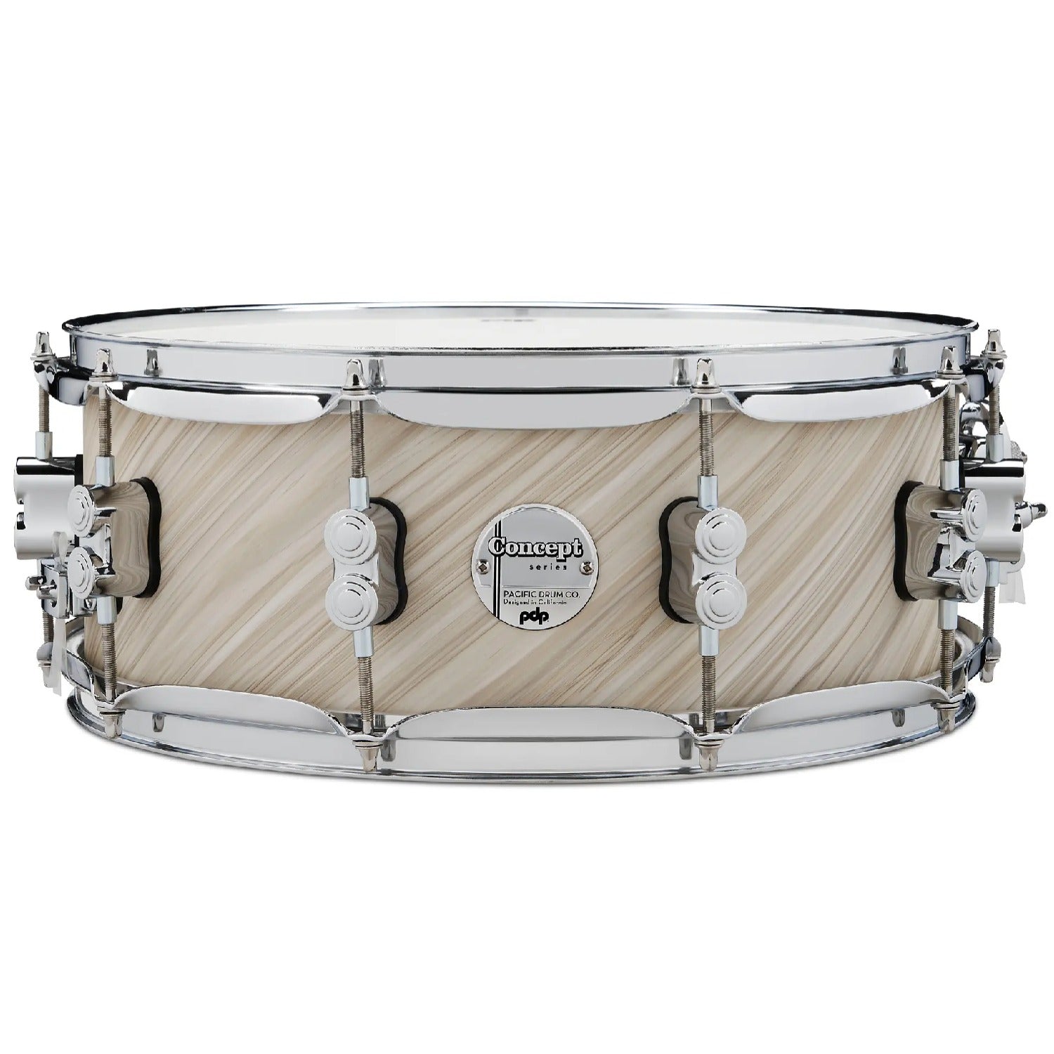 Pacific Drums And Percussion Snare Drums Twisted Ivory Pacific Drums And Percussion PDCM-5514 5.5x14" Concept Maple Snare Drum #color_twisted-ivory