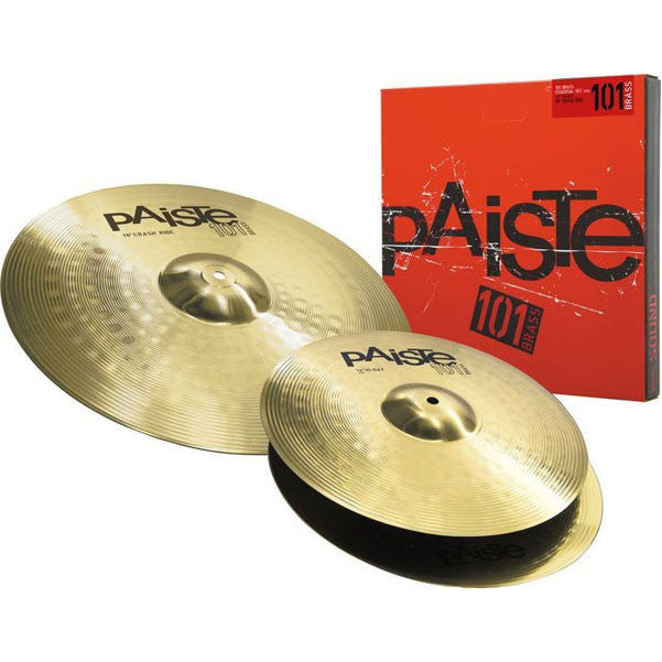Paiste Cymbal Packs Paiste 101 Brass Essential Cymbal Set - 14inch Hi-Hats + 18inch Crash Ride