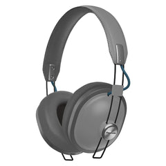 Panasonic Headphones Gray Panasonic RP-HTX80BE Retro Special Over Head Wireless Bluetooth Headphones
