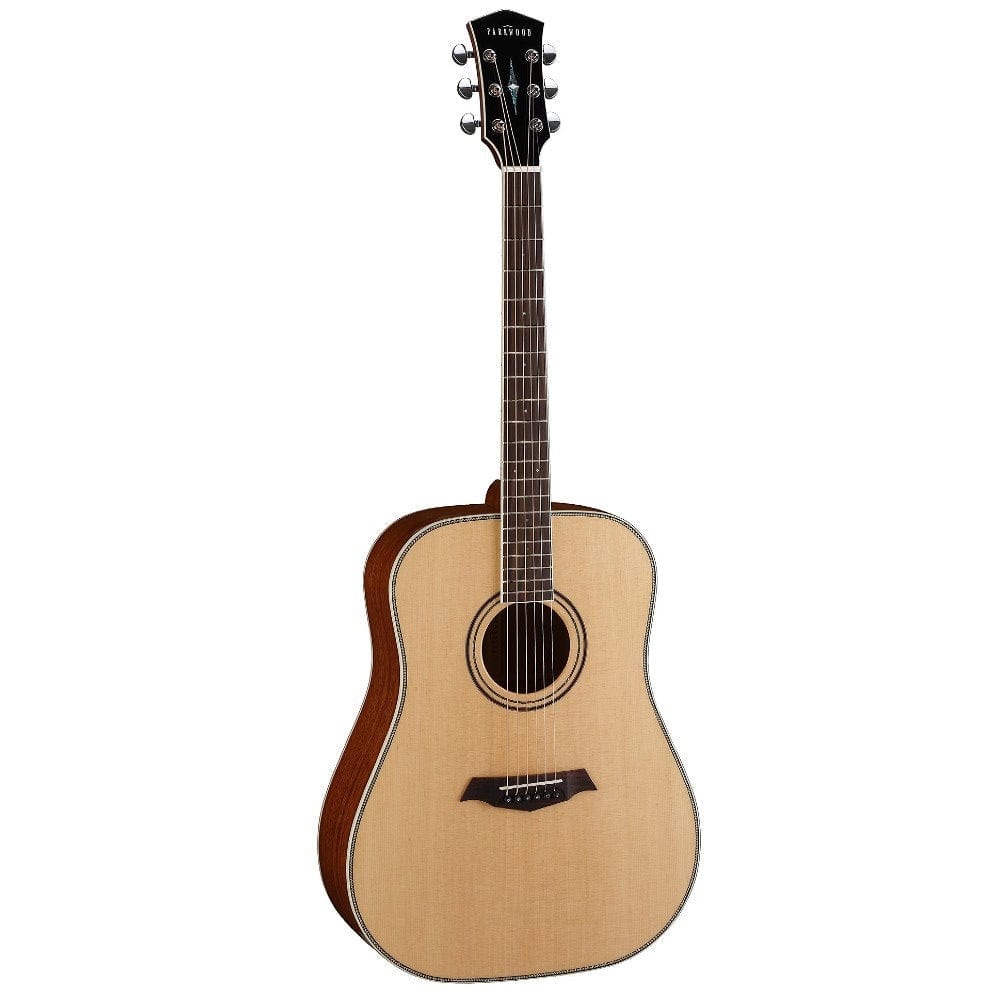 parkwood acoustic guitars parkwood p610 dreadnought acoustic guitar with case